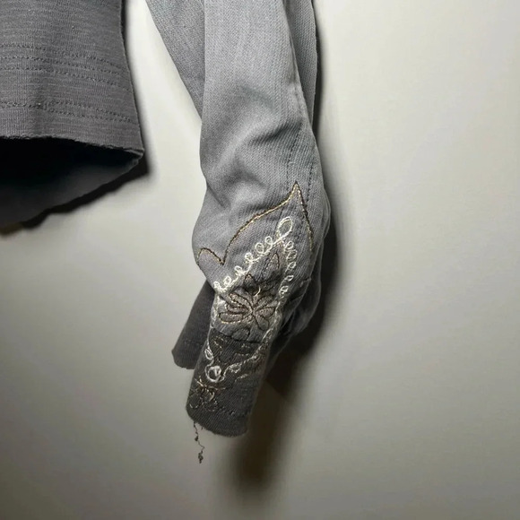 Da-Nang Y2K boho bomber jacket size small S embroidered zipper - Picture 9 of 15